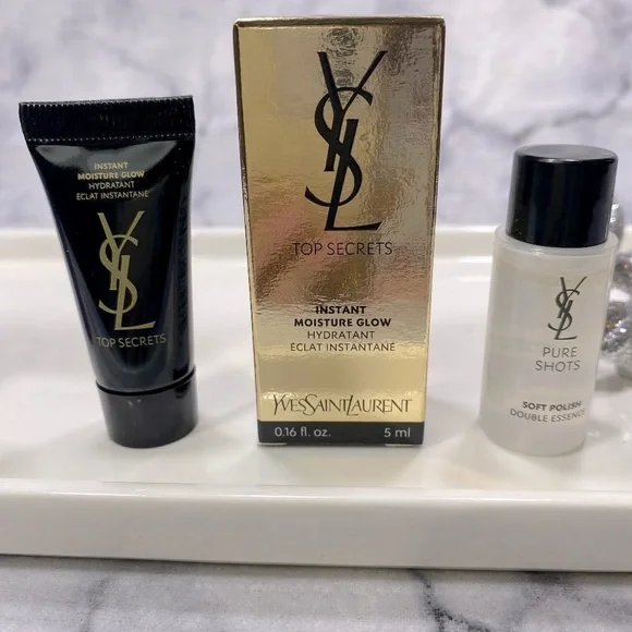 Yves Saint Laurent Skincare Set-Top Moisture Glow&Pure Shots Soft Polish-2pc-NEW - Picture 3 of 10